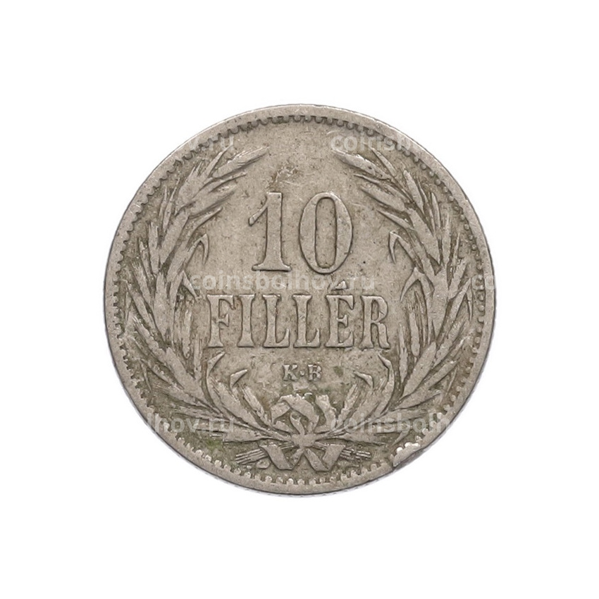 Монета 10 филлеров 1894 года Венгрия (вид 2)
