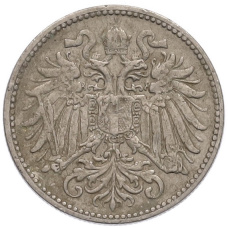 Монета 10 геллеров 1909 года Австрия (реверс)