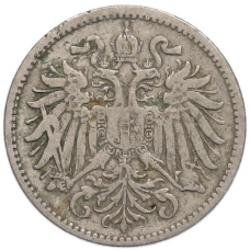 Монета 10 геллеров 1893 года Австрия (реверс)