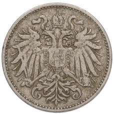 Монета 10 геллеров 1894 года Австрия (реверс)