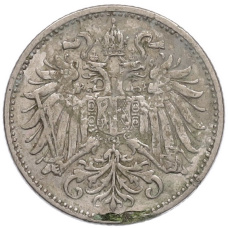 Монета 10 геллеров 1893 года Австрия (реверс)