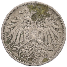 Монета 10 геллеров 1893 года Австрия (реверс)