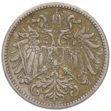 Монета 10 геллеров 1907 года Австрия (реверс)