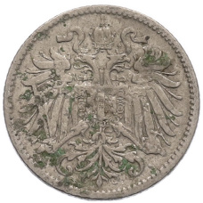 Монета 10 геллеров 1893 года Австрия (реверс)