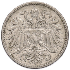 Монета 10 геллеров 1909 года Австрия (реверс)