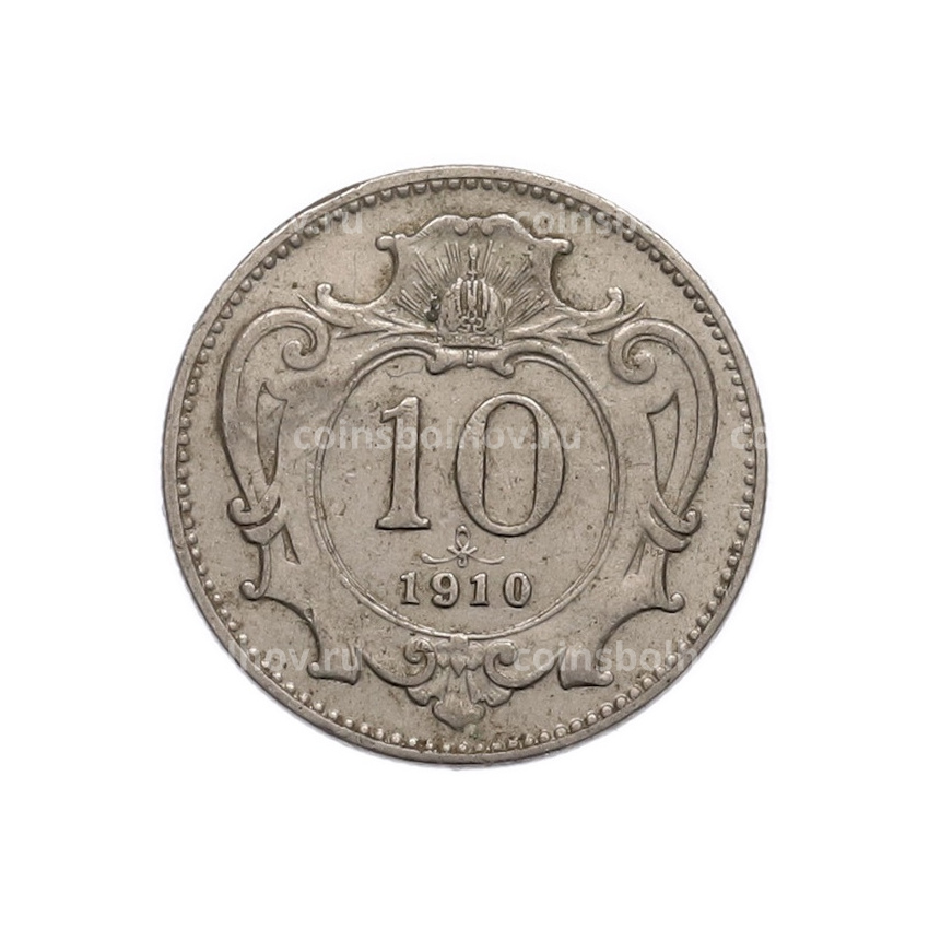 Монета 10 геллеров 1910 года Австрия