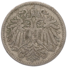 Монета 10 геллеров 1893 года Австрия (реверс)