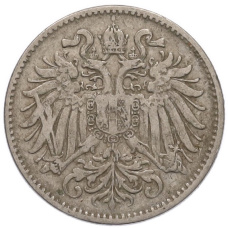 Монета 10 геллеров 1894 года Австрия (реверс)