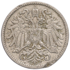 Монета 10 геллеров 1909 года Австрия (реверс)