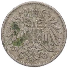 Монета 10 геллеров 1893 года Австрия (реверс)