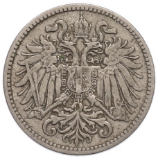 Монета 10 геллеров 1895 года Австрия (реверс)