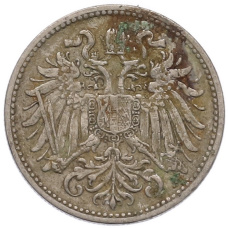 Монета 10 геллеров 1907 года Австрия (реверс)