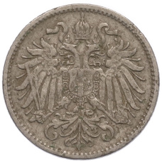 Монета 10 геллеров 1893 года Австрия (реверс)