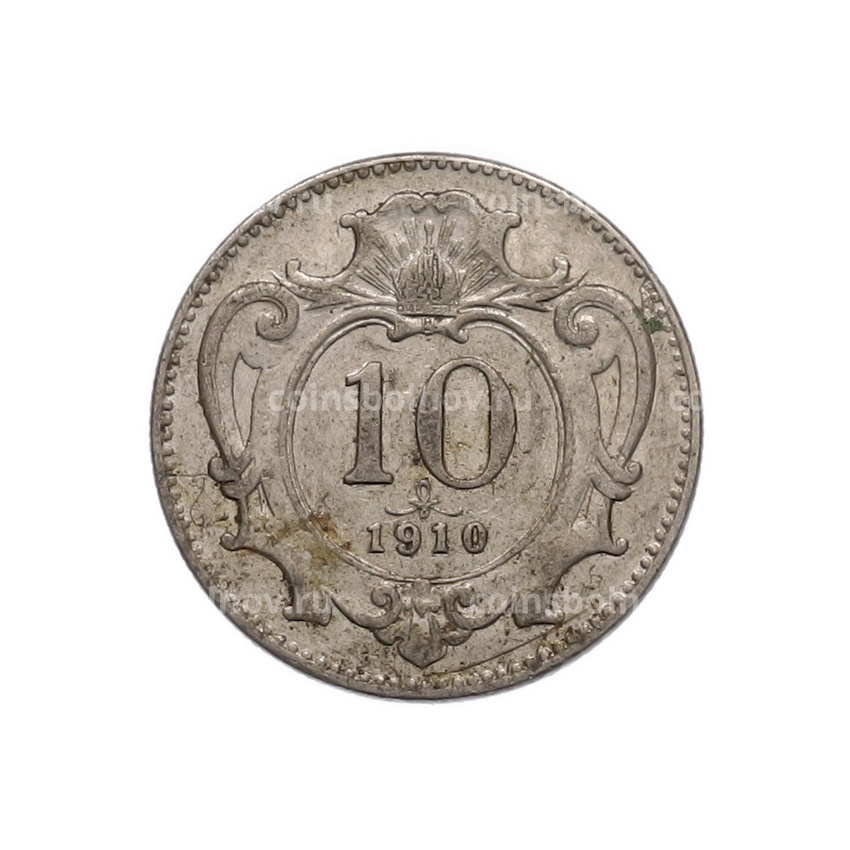 Монета 10 геллеров 1910 года Австрия