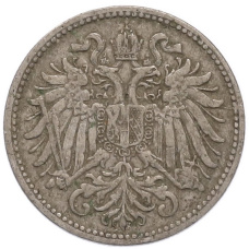 Монета 10 геллеров 1895 года Австрия (реверс)