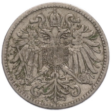 Монета 10 геллеров 1895 года Австрия (реверс)