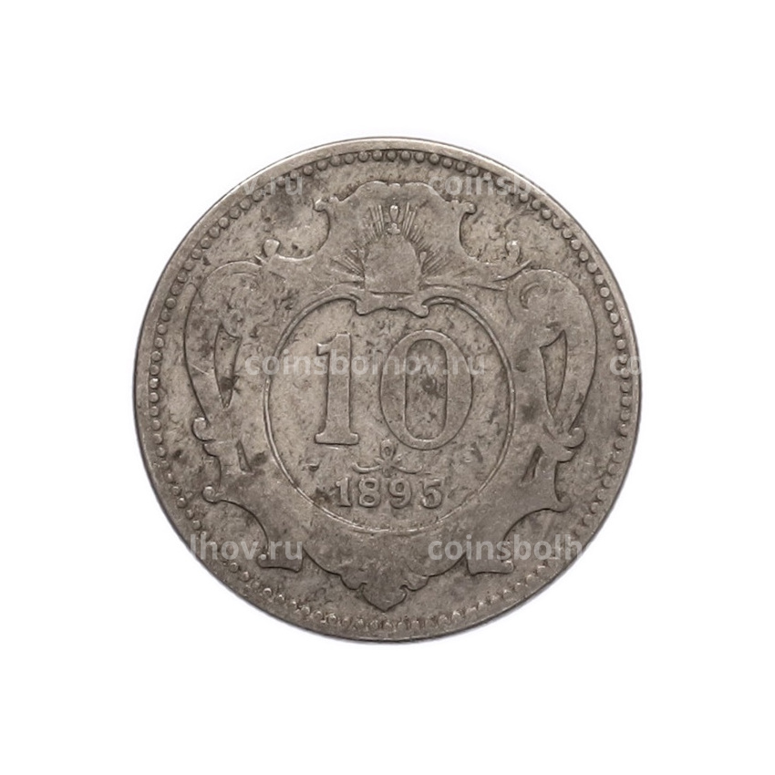 Монета 10 геллеров 1895 года Австрия