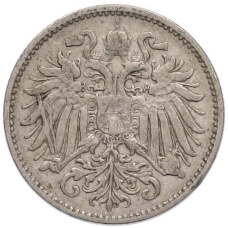 Монета 10 геллеров 1893 года Австрия (реверс)