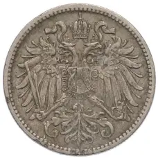 Монета 10 геллеров 1908 года Австрия (реверс)