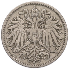 Монета 10 геллеров 1893 года Австрия (реверс)