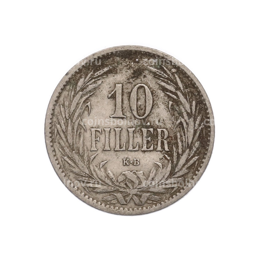 Монета 10 филлеров 1894 года Венгрия (вид 2)