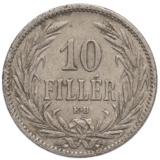 Монета 10 филлеров 1894 года Венгрия (реверс)