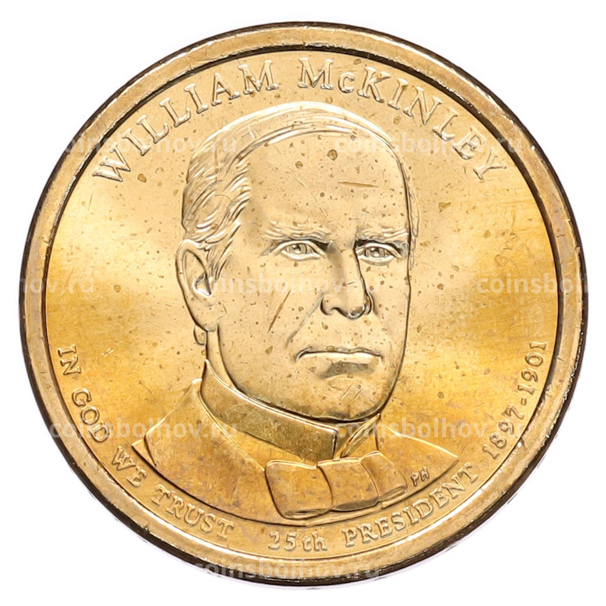 Монета 1 доллар 2013 года (D) США «25-й президент США Уильям Мак-Кинли»