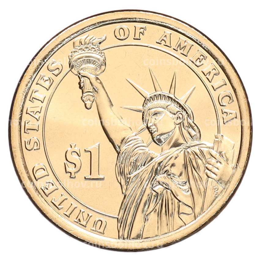 Монета 1 доллар 2020 года (D) США «41-й президент США Джордж Герберт Уокер Буш» (вид 2)