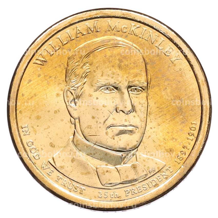 Монета 1 доллар 2013 года (D) США «25-й президент США Уильям Мак-Кинли»