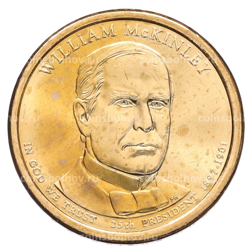 Монета 1 доллар 2013 года (D) США «25-й президент США Уильям Мак-Кинли»