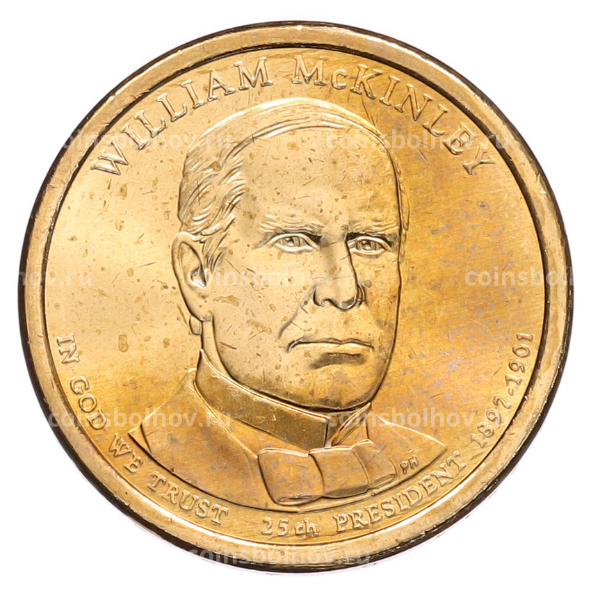 Монета 1 доллар 2013 года (D) США «25-й президент США Уильям Мак-Кинли»