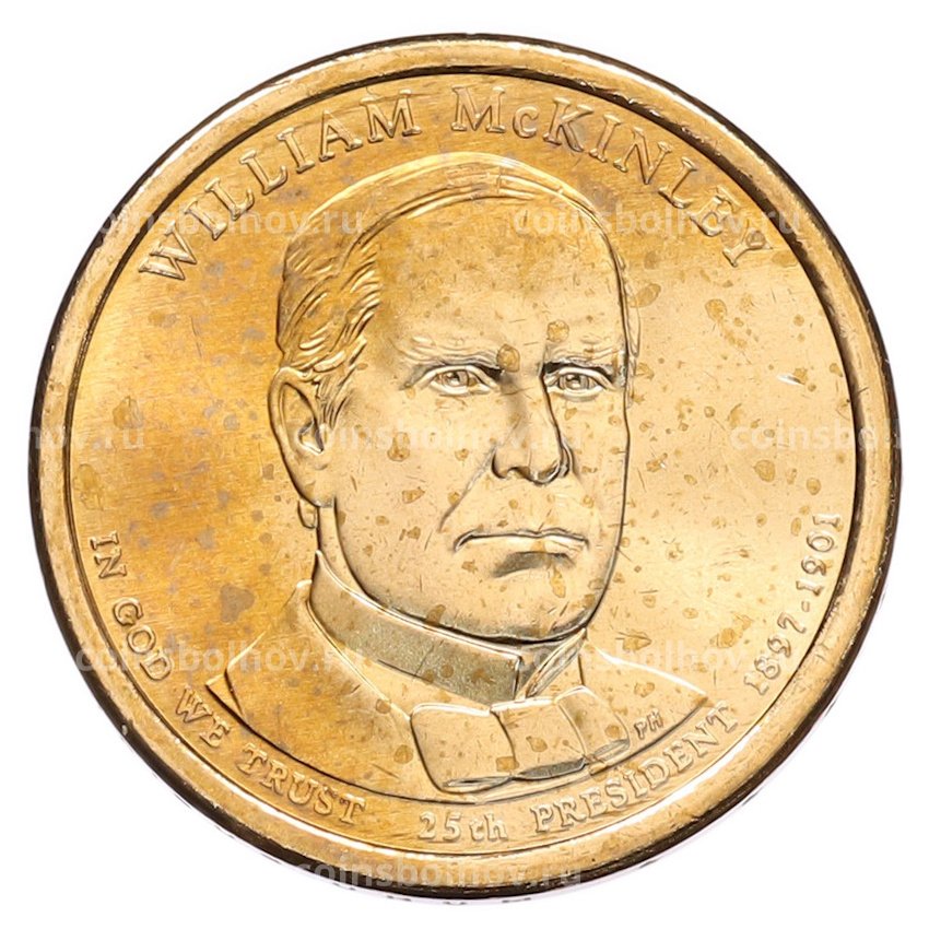 Монета 1 доллар 2013 года (D) США «25-й президент США Уильям Мак-Кинли»