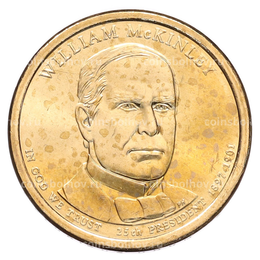 Монета 1 доллар 2013 года (D) США «25-й президент США Уильям Мак-Кинли»
