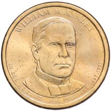 Монета 1 доллар 2013 года (D) США «25-й президент США Уильям Мак-Кинли» (аверс)