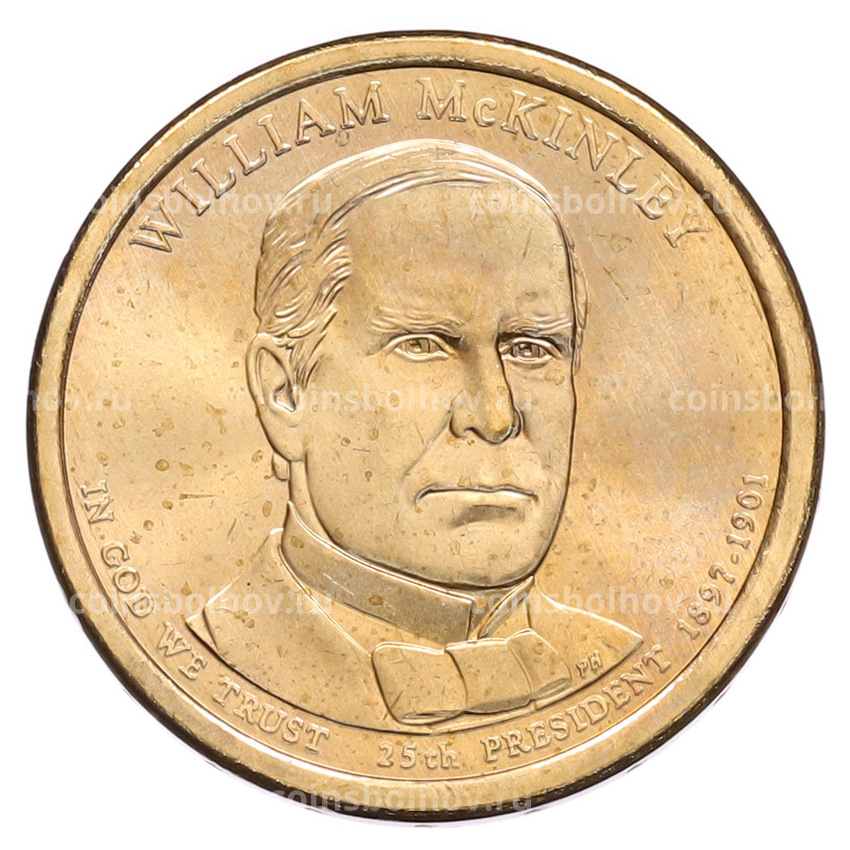 Монета 1 доллар 2013 года (D) США «25-й президент США Уильям Мак-Кинли»