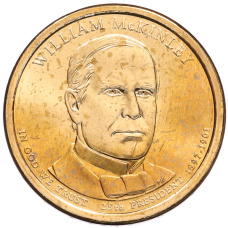 Монета 1 доллар 2013 года (D) США «25-й президент США Уильям Мак-Кинли» (аверс)