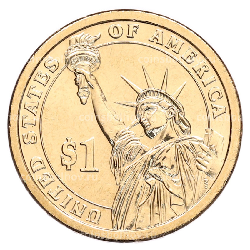 Монета 1 доллар 2010 года (P) США «16-й президент США Авраам Линкольн» (вид 2)