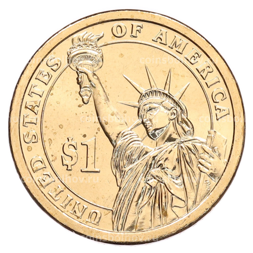 Монета 1 доллар 2010 года (P) США «16-й президент США Авраам Линкольн» (вид 2)