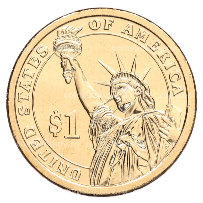 Монета 1 доллар 2010 года (P) США «16-й президент США Авраам Линкольн» (вид 2)