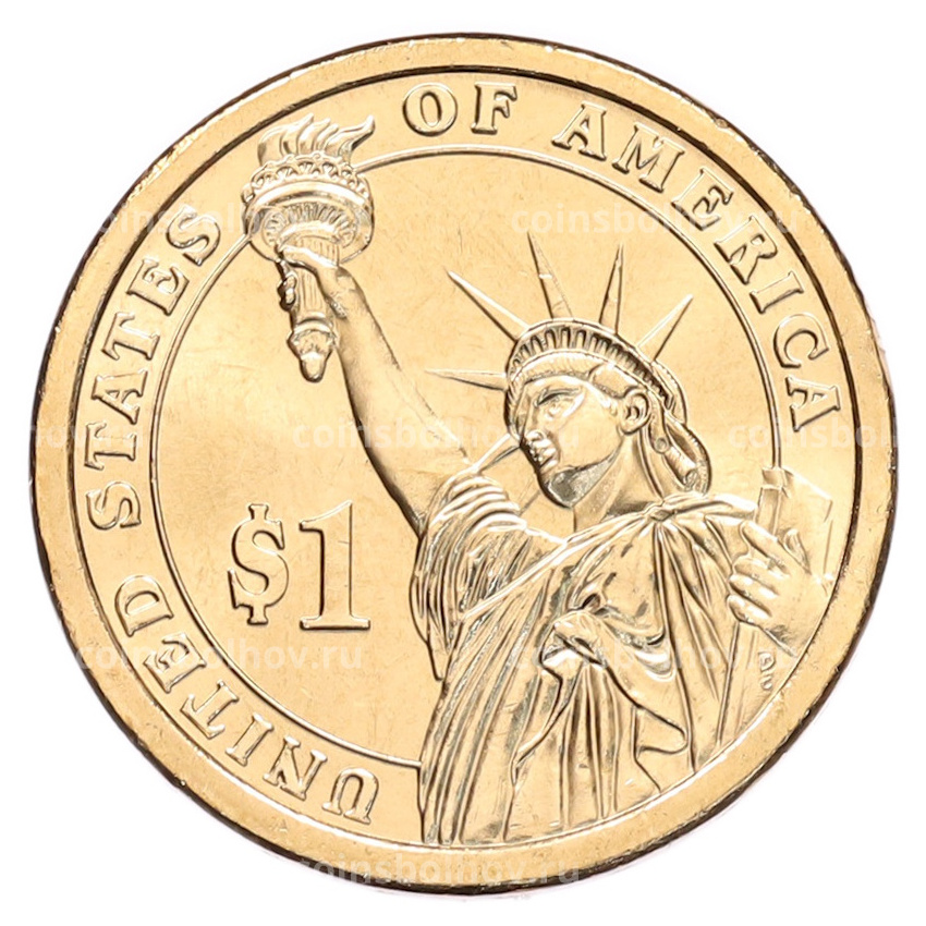 Монета 1 доллар 2010 года (P) США «16-й президент США Авраам Линкольн» (вид 2)