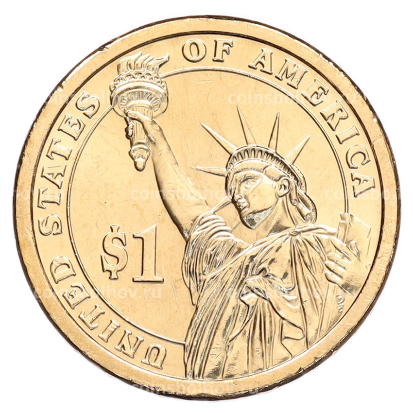 Монета 1 доллар 2010 года (P) США «16-й президент США Авраам Линкольн» (вид 2)