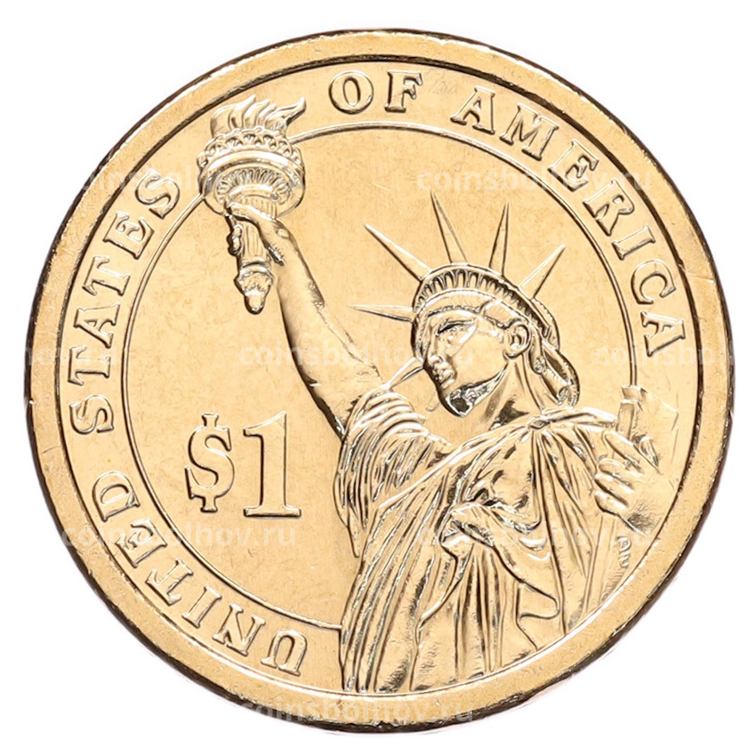 Монета 1 доллар 2010 года (P) США «16-й президент США Авраам Линкольн» (вид 2)