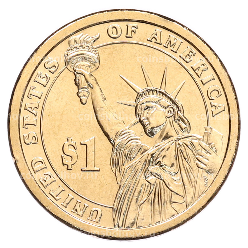 Монета 1 доллар 2010 года (P) США «16-й президент США Авраам Линкольн» (вид 2)