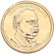 Монета 1 доллар 2012 года (Р) США «24-й президент США Гровер Кливленд» (аверс)