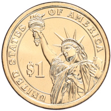 Монета 1 доллар 2020 года (D) США «41-й президент США Джордж Герберт Уокер Буш» (реверс)