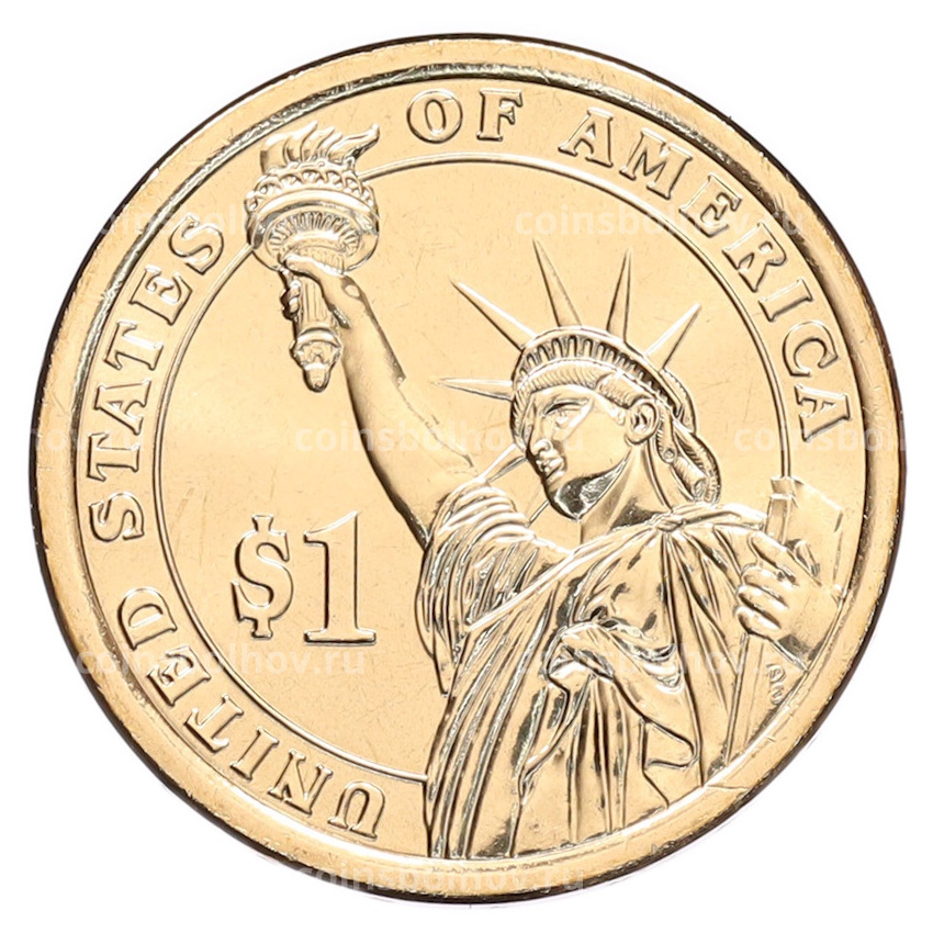 Монета 1 доллар 2020 года (D) США «41-й президент США Джордж Герберт Уокер Буш» (вид 2)