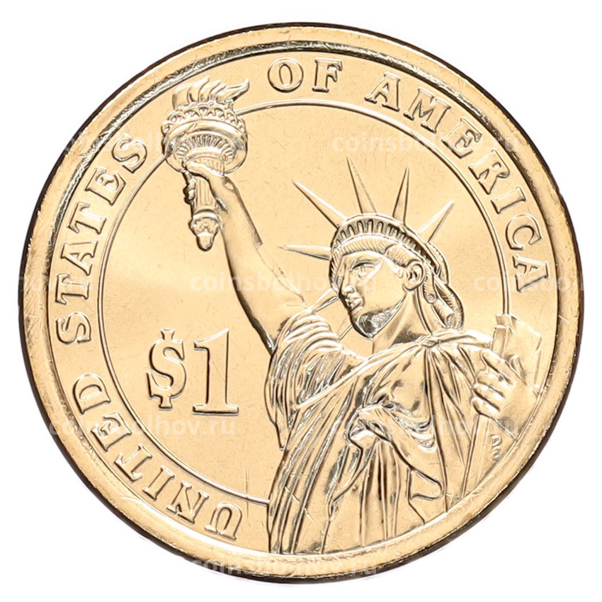 Монета 1 доллар 2020 года (D) США «41-й президент США Джордж Герберт Уокер Буш» (вид 2)