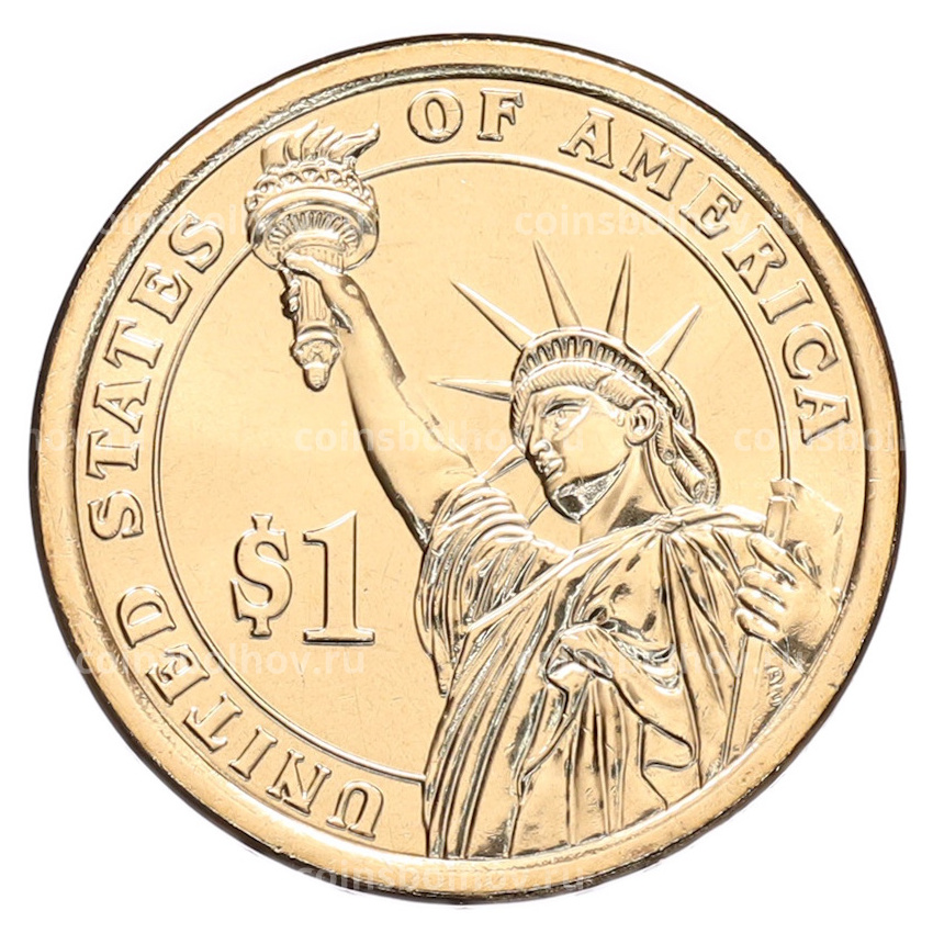 Монета 1 доллар 2020 года (D) США «41-й президент США Джордж Герберт Уокер Буш» (вид 2)