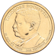Монета 1 доллар 2013 года (D) США «26-й президент США Теодор Рузвельт» (аверс)