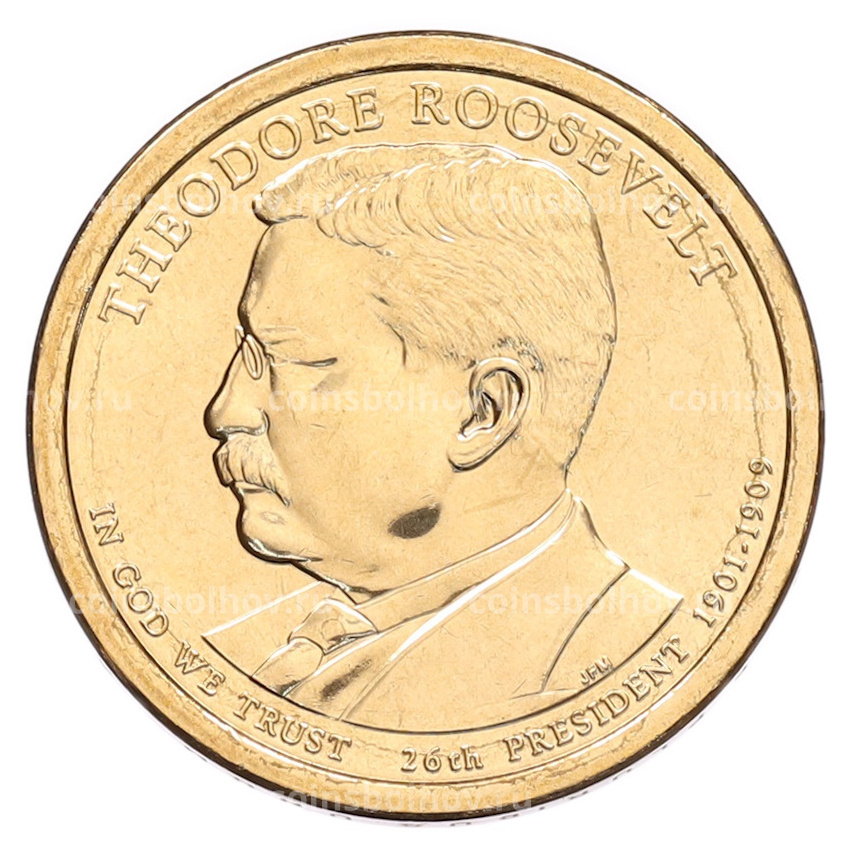 Монета 1 доллар 2013 года (D) США «26-й президент США Теодор Рузвельт»
